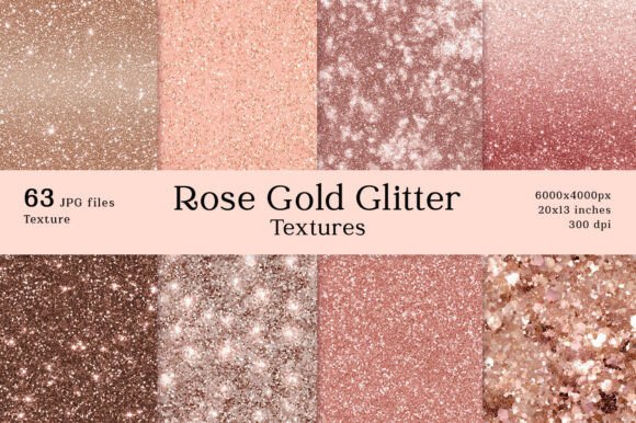 63 Rose Gold Glitter Textures for Luxurious Design