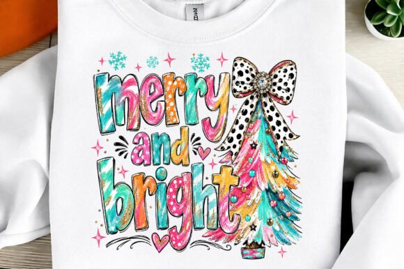 Colorful Coquette Glitter Christmas Tree: A Vibrant Design Asset