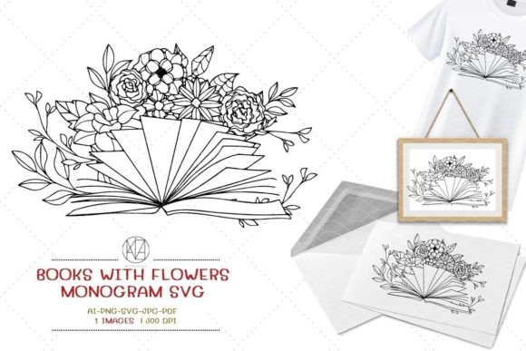 Elegant Floral Book Monograms for Modern Design