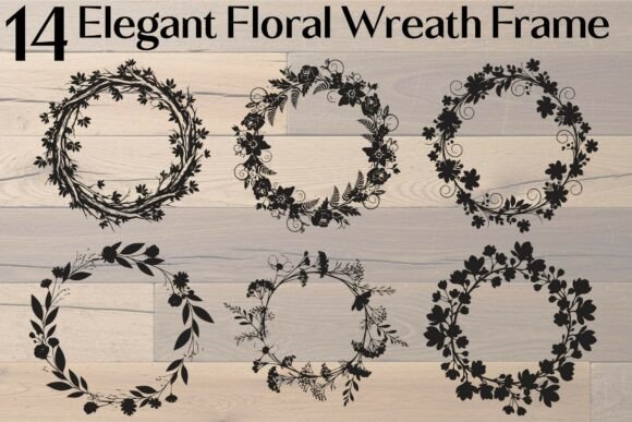 Elegant Floral Wreath Frame: Elevate Your Visual Design