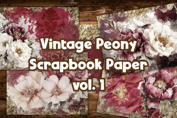 Elevate Projects with Peony Flower Digital Paper & Pattern