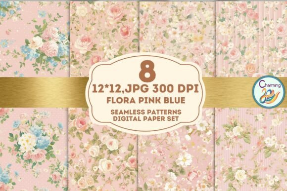 Elevate Your Designs with Shabby Chic Blush Floral Patterns