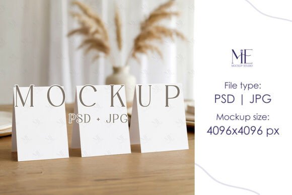 Elevate Your Wedding Stationery with a Folded 5x7 Table Card Mockup