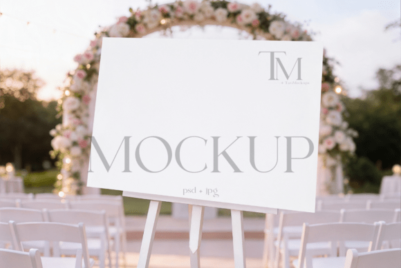 Elevate Your Wedding Stationery with a Landscape Seating Chart Mockup