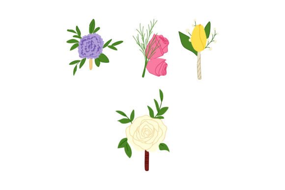 Floral Boutonnieres: Elegant Design Assets for Modern Branding