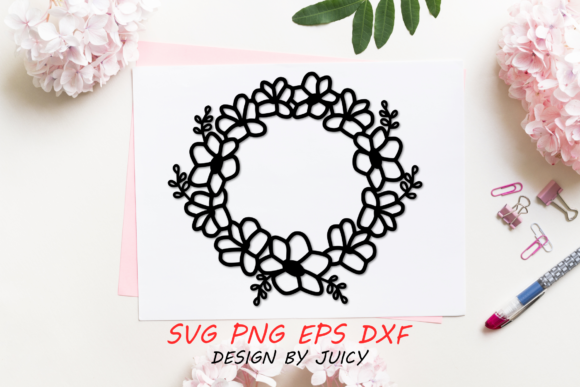 Flower and Leaf Wreath: Elevate Your Design Projects