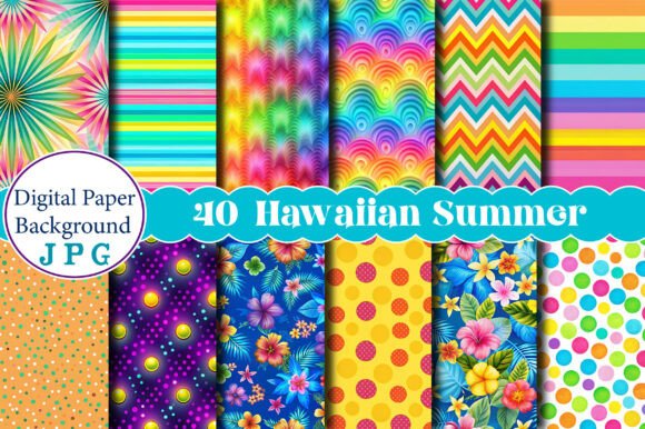 Hawaiian Summer Digital Papers: A Designer's Creative Toolkit