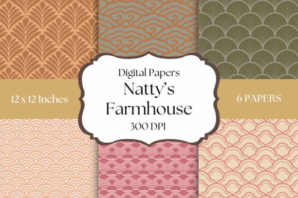 Natty's Farmhouse Digital Papers: Rustic Design Assets