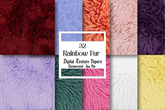 Rainbow Fur Textures: A Bold Design Asset