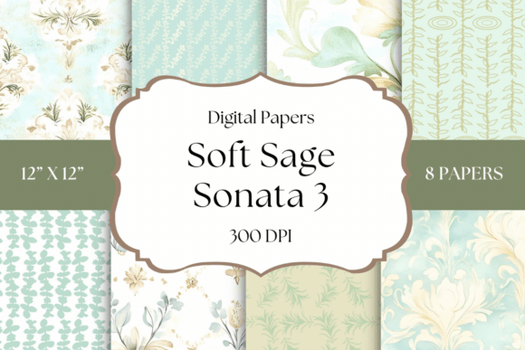 Soft Sage Sonata Digital Papers: A Designer's Palette for Serene Branding